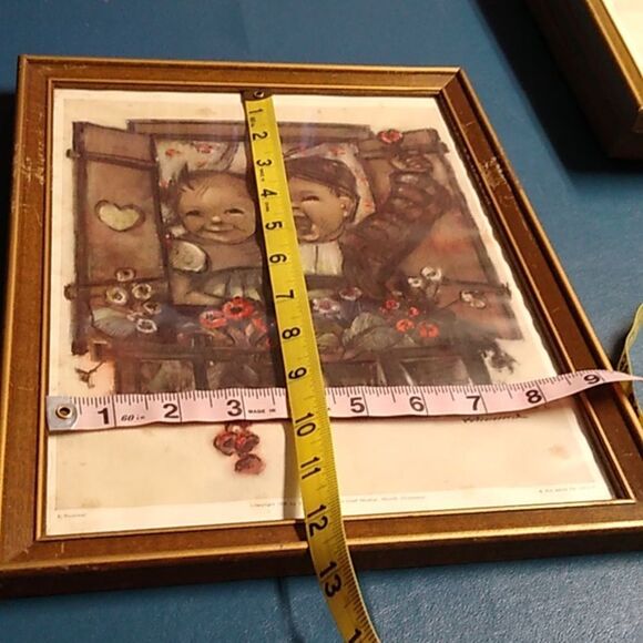 Framed Vintage B Hummel 1939 Art Prints by Verlog Ars sacra Josef Mueller - Picture 8 of 8